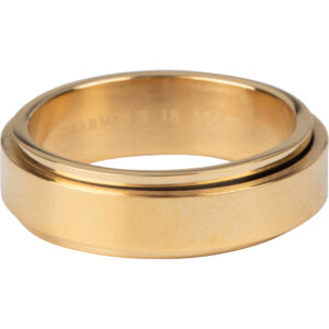 Charmin's R1069 Turning Anxiety Fidget Ring Shiny Goudkleurig