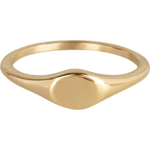 Charmins Goudkleurige Klassieke Zegelring Ovaal Petite R976